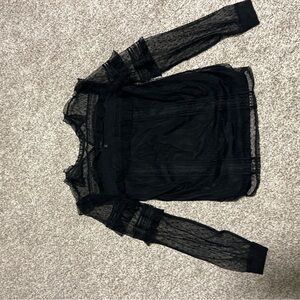 Express Black Sheer Blouse